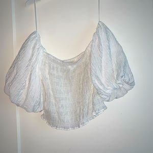 Smocked Off-the-shoulder Top